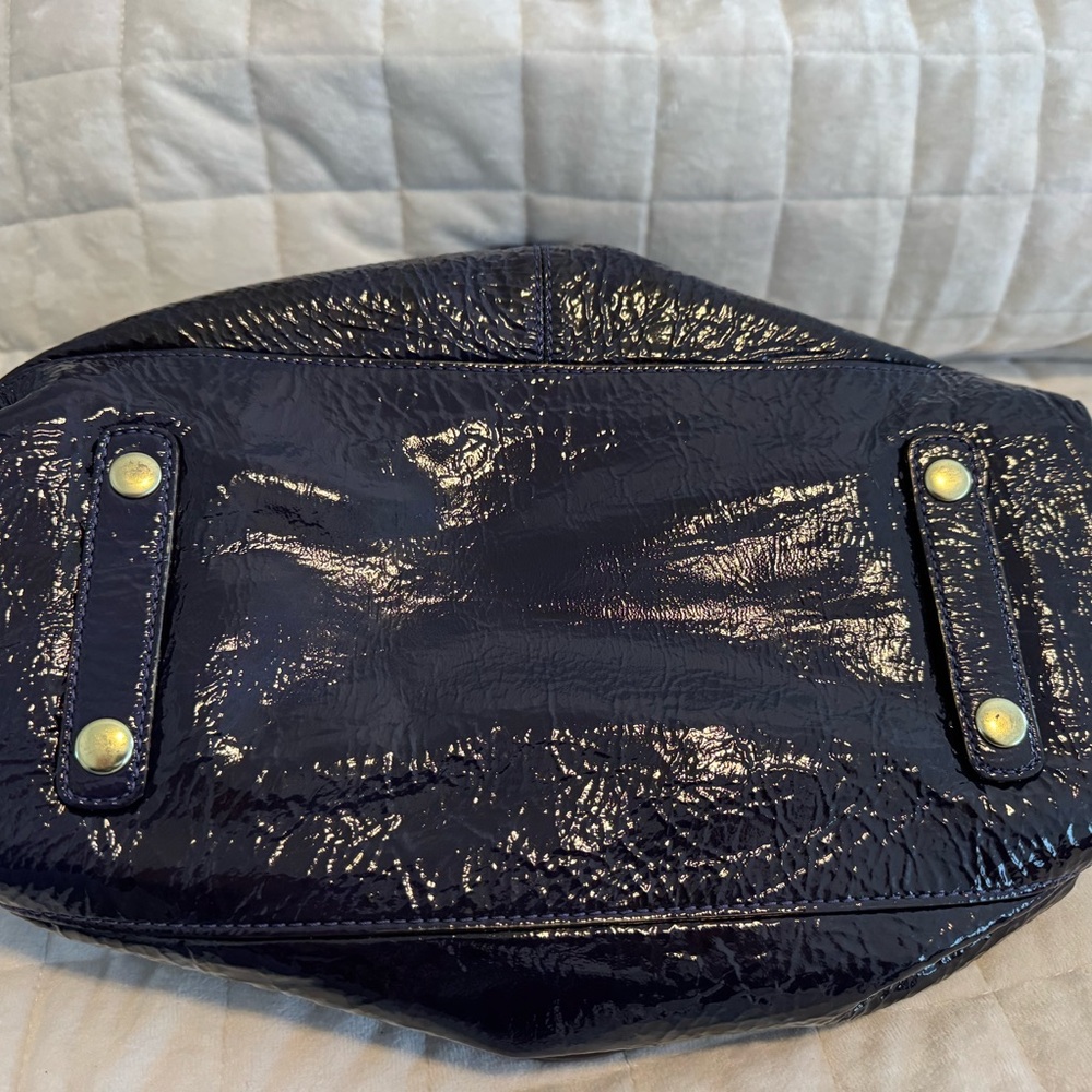 Coach Madison Purple Patent Leather Sabrina Satchel Purple - Picture 4 of 6